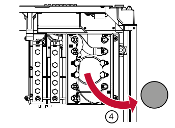 Figure 6.11. Connection of battery cables through battery cabinet wall.